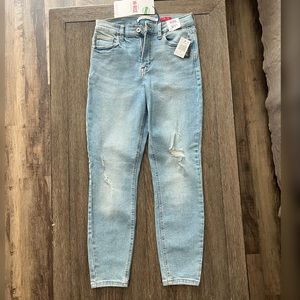 NEW Celebrity Pink High Rise Skinny Ankle Jeans World Class Distressed Juniors 9